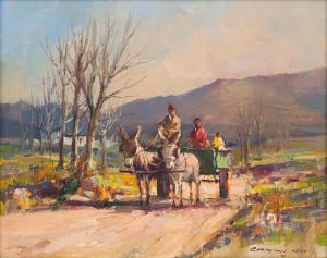 Christiaan Nice 1939-2020,Donkey Cart,1981,Strauss Co. ZA 2024-02-12