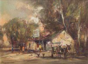 Christiaan Nice 1939-2020,Street Scene with a Donkey Cart,Strauss Co. ZA 2024-04-15