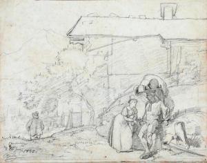 Christian Holm 1803-1846,View from Berchtesgaden in Tyrol,1832,Bruun Rasmussen DK 2020-09-07