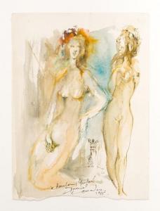 CHRISTIAN LOMBARDO 1944,Femmes nues dans un intérieur,1965,Massol FR 2015-03-11