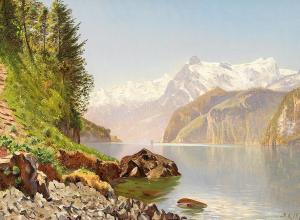 Christiansen Godfried 1845-1928,Der Vierwaldstätter See an einem sonnigen Frühling,Zeller 2007-04-18