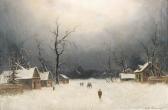 CHRISTIANSEN Hans 1866-1945,Village Snow Scene,Christie's GB 2001-03-22