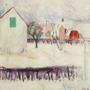 CHRISTIANSEN Kai E 1910-1975,Winther landscape with houses,Bruun Rasmussen DK 2013-08-26