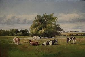 CHRISTIANSEN Niels Peter 1873-1960,Cows in the field,Bruun Rasmussen DK 2022-02-03