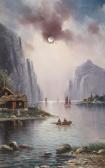 CHRISTIANSEN Nils Hans 1850-1922,A fijord in moonlight,Woolley & Wallis GB 2013-03-13