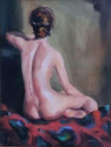 CHRISTIE Lorraine 1967,Lady on a Red Blanket,Gormleys Art Auctions GB 2023-12-05