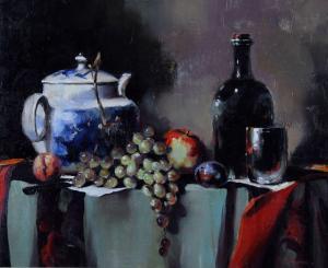 CHRISTIE Lorraine 1967,Still Life with Grapes and Port,Gormleys Art Auctions GB 2023-12-05