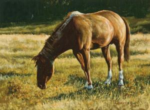 CHRISTIE REID 1951,"RicK", Horse and Light Study,1989,Shannon's US 2013-10-24