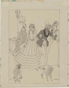 CHRISTOPHE Franz 1875-1946,Galante Figuren mit Äffchen und Pudel,Galerie Bassenge DE 2020-11-26