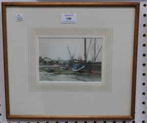 CHRISTOPHER Arnold D 1955,Barge on the Hard,1987,Tooveys Auction GB 2017-01-25