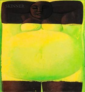 CHRISTOPHER William 1924-1973,Reclining Woman in Chartreuse,Skinner US 2019-04-18