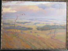 CHRISTOV Georgi 1897,An impasto scene of a rural landscape,Hampstead GB 2009-02-26