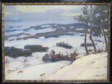 CHRISTOV Georgi 1897,An impasto scene of a snowy landscape,Hampstead GB 2009-02-26