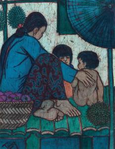 CHUAH THEAN Teng 1912-2008,Mother And Child,2008,Henry Butcher MY 2024-01-14