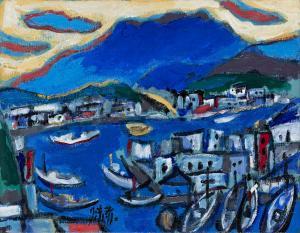 CHUN Hyuck Lim 1916-2010,Landscape of Tongyeong Harbor,2000,Seoul Auction KR 2023-06-07