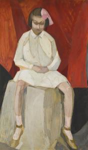 CHUPIATOV Leonid T 1890-1942,GIRL ON A CUBE,1920,Sotheby's GB 2014-11-24