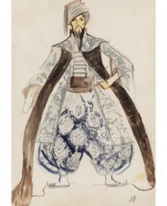 CHUPIATOV Leonid T 1890-1942,Oriental Costume Design,Shapiro Auctions US 2018-03-07