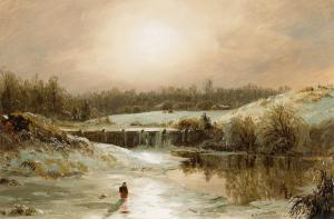 CHURCH Frederic Edwin 1826-1900,Winter Scene in Hartford,1846-47,Christie's GB 2022-01-19