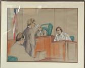 CHURCH Marilyn,Courtroom Drawing 1,1976,Ro Gallery US 2010-02-25