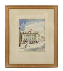 CHURCHILL Wiley 1900-1987,French Quarter Street Scenes,1944,New Orleans Auction US 2017-07-05
