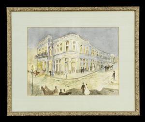 CHURCHILL Wiley 1900-1987,Old French Opera House, New Orleans,New Orleans Auction US 2014-03-15