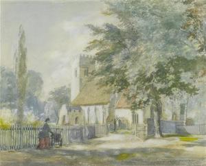 CHURCHYARD ELIZABETH 1834-1913,Bealings Church, Suffolk,Galerie Koller CH 2013-09-16