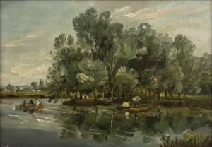 CHURCHYARD Thomas 1798-1865,River in Woodbridge,1843,Mallams GB 2024-03-27