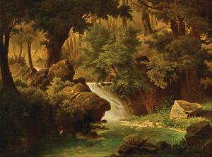 CHWALA Adolf 1836-1900,A Rocky Landscape with a River,Palais Dorotheum AT 2023-10-24