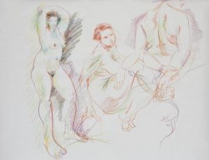 CIBOT Elisabeth 1960,Etude de nus,2011,Digard FR 2024-02-20
