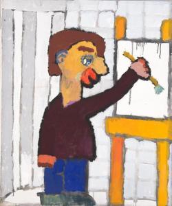 CICCONE Valerio 1970,Figure at Easel,1996,Mossgreen AU 2016-02-28