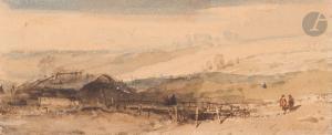 CICERI Eugene 1813-1890,Paysage de montagne animé,Ader FR 2024-03-22