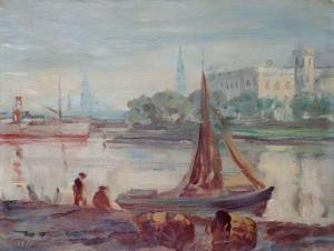 CIELAVS janis 1890-1968,Panorama of Riga,Antonija LV 2019-05-03