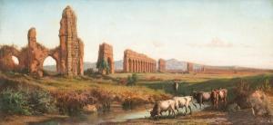 CIESZKOWSKI Henryk 1835-1895,Paesaggio con acquedotto romano,Casa d'Aste Arcadia IT 2021-10-18
