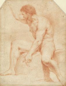 CIGNAROLI B Giambettino, Giov. 1706-1770,Study of a male nude, seated (recto); Study of ,Christie's 2023-06-08