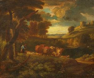 CIGNAROLI Pietro 1665-1720,Landscape with a Shepherd and his Flock,Lempertz DE 2015-09-23