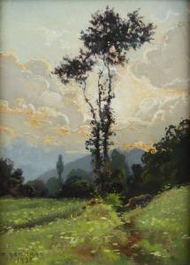 Ciminaghi Germano 1926,Paesaggio con albero,1938,Sant'Agostino IT 2022-07-11