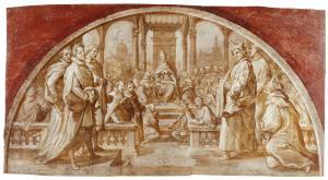 CIOCCHI Ulisse 1570-1631,SAINT AUGUSTINE DISPENSING THE RULE OF HIS ORDER,Sotheby's GB 2018-07-04