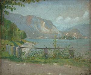 CIOMPI DELLE NOTTI Fausto 1884-1969,Baveno e Isola Bella da Stresa,1925,Meeting Art IT 2019-11-26