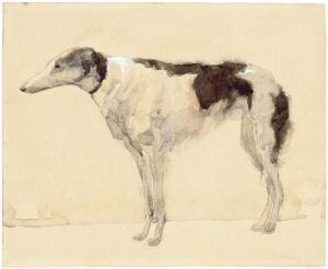 CIPRA Jean Camille 1893,Ein russischer Windhund,Galerie Bassenge DE 2012-11-29