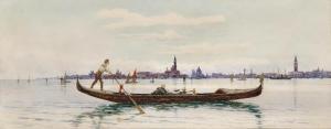 CIPRIANI Nazareno,A gondola in the Venice lagoon, San Giorgio Maggio,Palais Dorotheum 2024-03-28