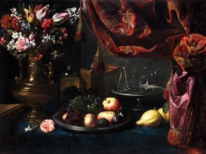 CITTADINI IL MILANESE Pier Francesco,STILLLEBEN MIT OBSTSCHALE UND BLUMENVASE,Hampel 2023-06-29