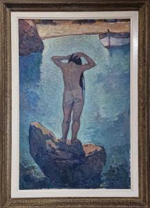 CITTADINI Tito 1886-1960,Desnudo femenino frente al mar,Bonanova ES 2023-07-06