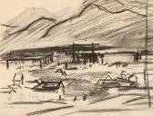 CIUCURENCU Alexandru 1903-1977,View from Baia Mare,1949,Artmark RO 2024-01-31