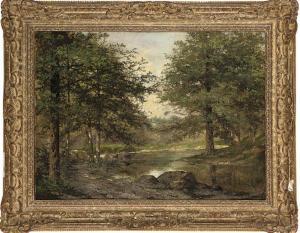 CLÉDAT DE LAVIGNERIE Samuel Marie 1800-1800,A woodland pool,Christie's GB 2008-08-05