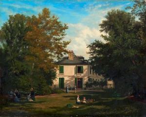 CLÉDAT DE LAVIGNERIE Samuel Marie 1800-1800,Au jardin,1848,Beaussant-Lefèvre FR 2016-04-27