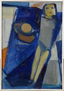 CLAES Frans 1935,Femme au Chapeau,Galerie Moderne BE 2018-02-27