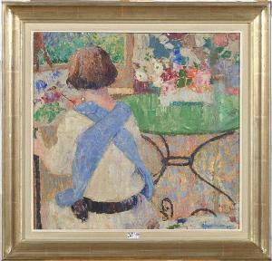 CLAES Paul 1866-1940,Petite fille au nouage bleu,1920,VanDerKindere BE 2023-01-24