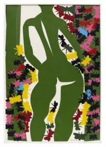 CLAESSON Stig, Slas 1928-2008,Naken kvinna bland fjärilar,Uppsala Auction SE 2016-04-12