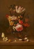 CLAESZ Anthony II,A Bouquet of Tulips, Roses, Daffodils and Carnatio,1643,Van Ham 2023-05-15