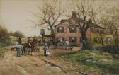 CLAGHORN Joseph C 1869-1947,Roadside Tavern,Barridoff Auctions US 2021-11-13